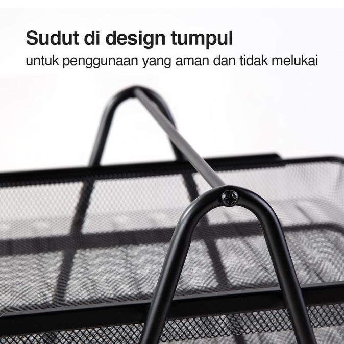 Dicdoc- Deli E9181 File Tray/Tray Dokumen-3-Tier Mesh File Tray