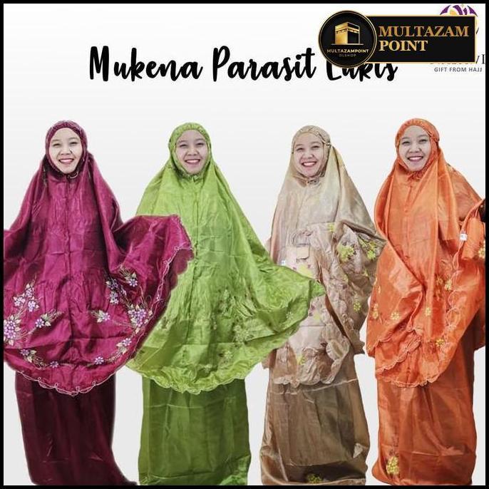 Parcel Mukena Parasut Lukis + Sajadah Sujud Mini Oleh Oleh Haji Umroh