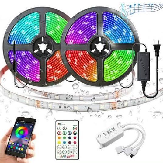 LAMPU LED STRIP RGB 5 Meter Lengkap + Adaptor