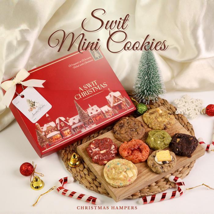 SWIT DESSERT - Soft Mini Cookies Premium isi 8 pcs Edisi Natal Hampers FREE Kartu ucapan & Pita Chri