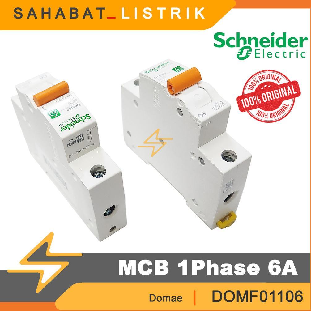 MCB SCHNEIDER 6A 1 Phase / MCB 6 Ampere Promo