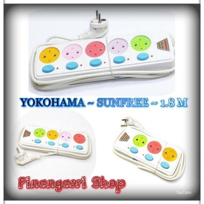 Colokan Stop Kontak 3 4 5 Lubang + Saklar individual Sunfree Yokohama
