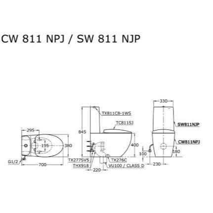 Terjangkau Kloset Duduk Toto Cw811Npj / Sw811Njp (S-Trap)