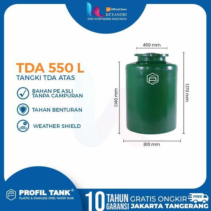 Spesial Tangki Air Plastik Profil Tank 550 Liter Tda