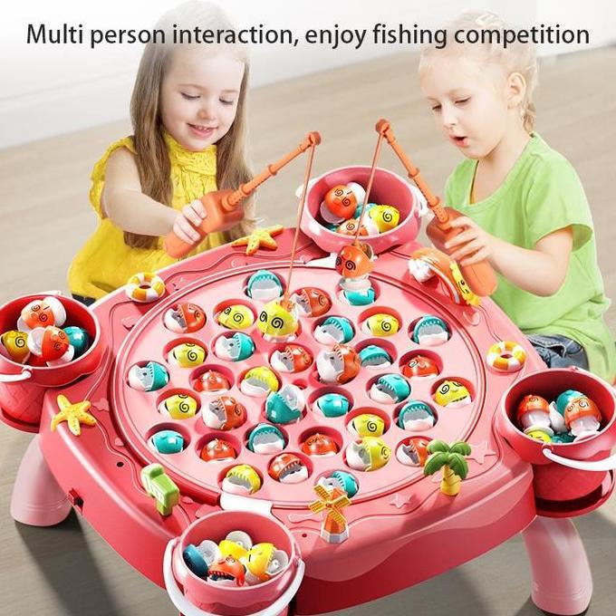 Toysficrim- Mainan Pancingan Ikan Set Lengkap Mainan Anak Maina Pancing Ikan Mainan Anak Perempuan