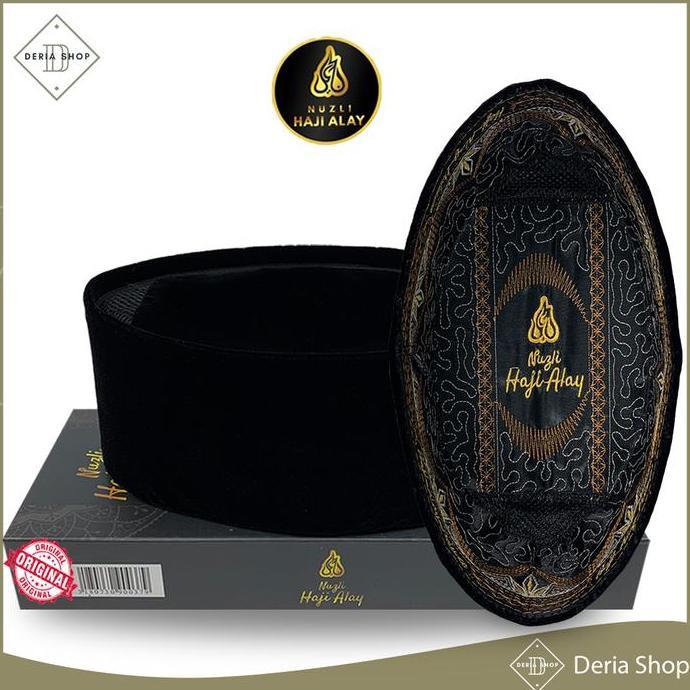 Wwwwx- Songkok Premium Haji Alay Deluxe Ac Tinggi 8, 9, 10 Peci Kopiah Mewah