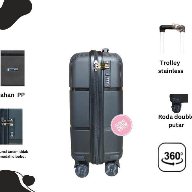 Koper ANTI PECAH PP 18inch - GS 001 Global Snow / KOPER 18INCH TAHAN BANTING / KOPER KABIN