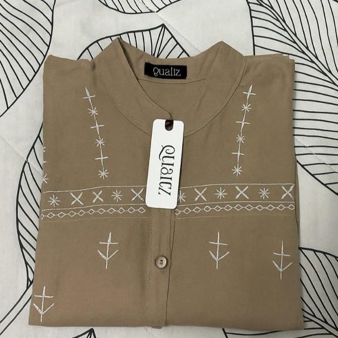 Davina Dress Rayon Twill Bordir Premium By QIANA_GALLERY Ld 120cm Pb 135cm