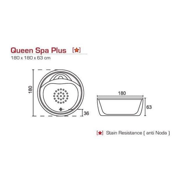 Spesial Meridian Bathtub Standing Queen Spa Plus Jacuzzi Mini Pool