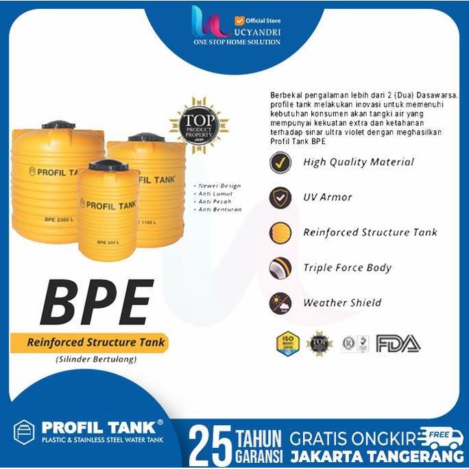 Terjangkau Harga Tangki Air, Tandon, Toren Air Hdpe Profil Tank Bpe 1000 Liter Original