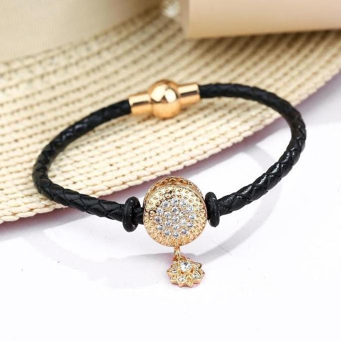 Gelang Tali Wanita Couple Tali Serut Titanium Pasangan Serut Emas Gelang Tali Serut Kepang Adjustabl