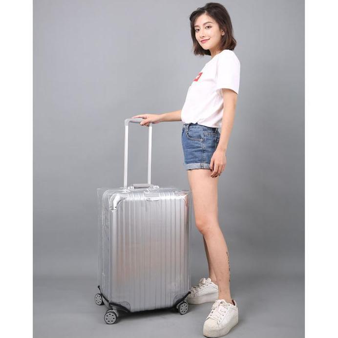 Sarung Koper Plastik Mika / Luggage Cover Transparant / Cover Pelindung Koper