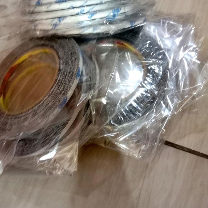 Ready stock Double Tape 3 M 9448A - 5mmx25meter Tape hitam / Black 3 M - Lem 3 M Tipis - Double Tape