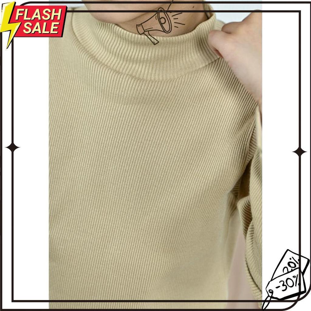 Turtle Neck Kira Rib Anak Kaos Panjang 1-9 Tahun Termurah