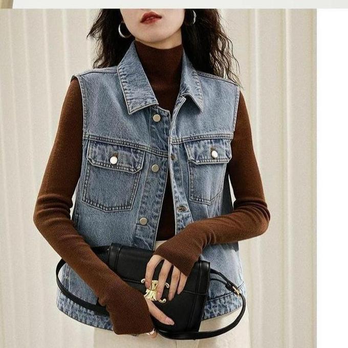 DI134 - 986-ROMPI JEANS WANITA/ROMPI WANITA/BLAZER JEANS WANITA Atasan Panjang