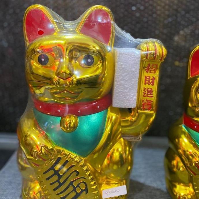 Dekorasi Hiasan Kucing Hoki Rejeki Tangan Bergerak, Size Besar