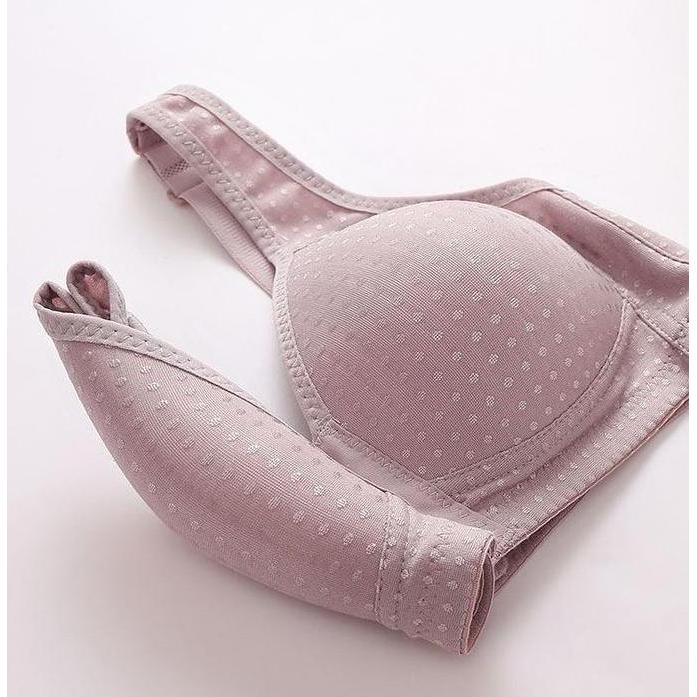 DF5 - Bra Busui Big Size BH Wanita Tanpa Kawat Full Coverage Kancing Depan Tali Lebar