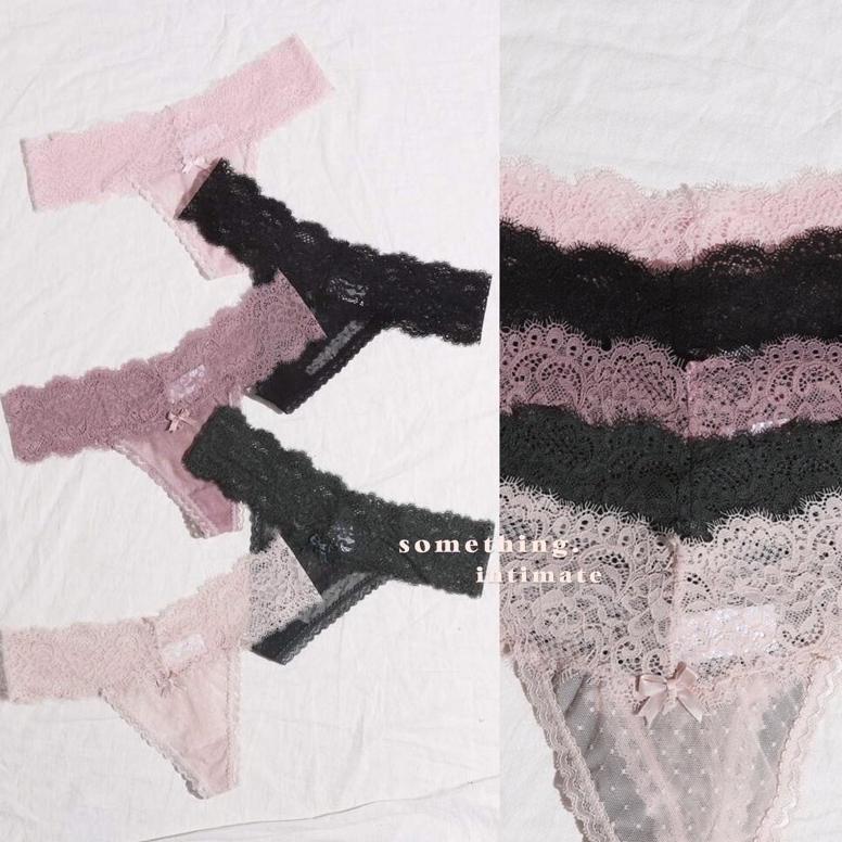 terbaru vs the lacie solange floral lace panty underwear / sexy panties lingerie semi thong gstring 