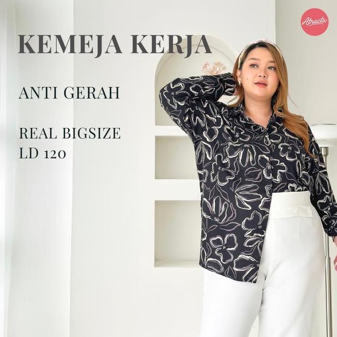 Ready ATRACTIV Kemeja Motif Bigsize Wanita XXL 3XL 5XL 6XL Kemeja Motif Jumbo Wanita