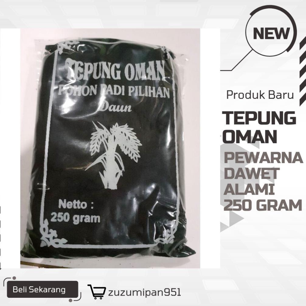 Tepung Oman Abu Merang Sekam|Pewarna Dawet Alami 250 Gram|Tepung Oman Spesial Terbaru
