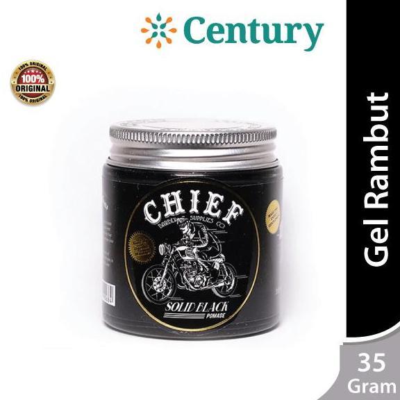 CHIEF SOLID BLACK POMADE 35 G / HAIR STYLING / POMADE / PEMBENTUK GAYA
