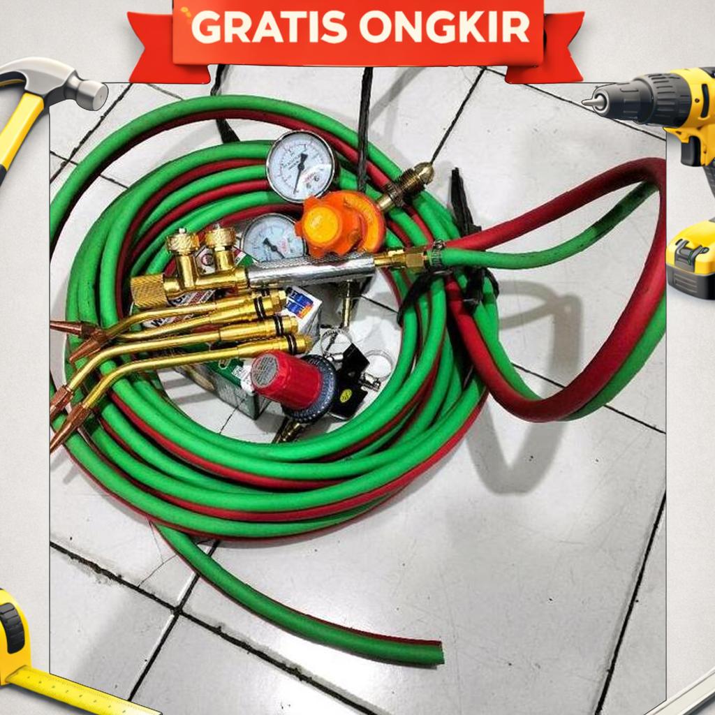 Paket Blender Las Acetilyne Karbit Welding Torch 5Meter