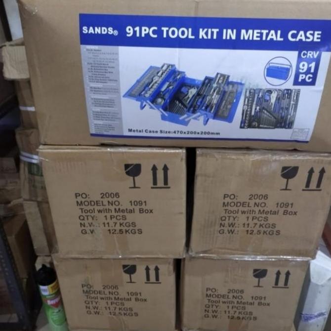 tool kit set 91 pcs SANDS - kunci sock set tool kit 91 pcs in metal