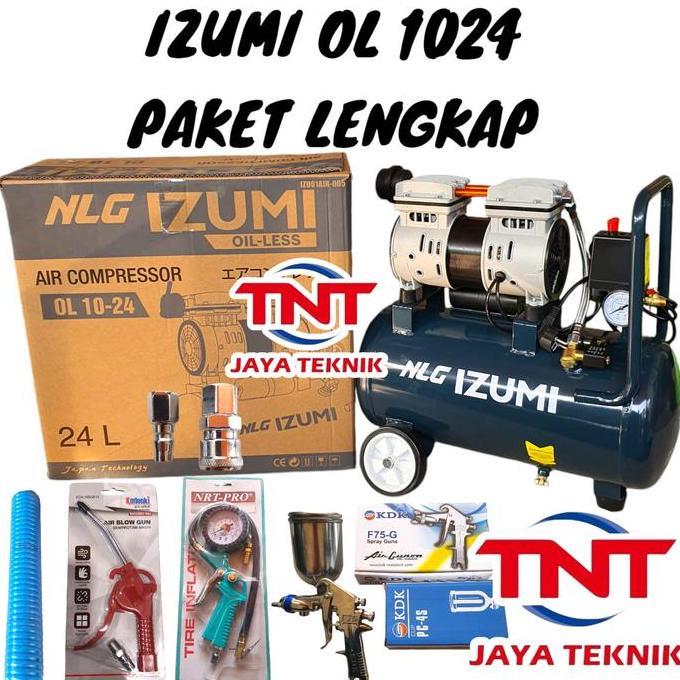 Autopic- Izumi 24 Liter Ol 10-24 Kompresor Oilless Izumi 1Hp 24Liter Ol 1024