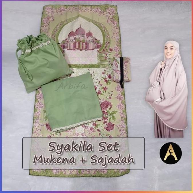Full set Sajadah + Mukena Syakila Travel Series.