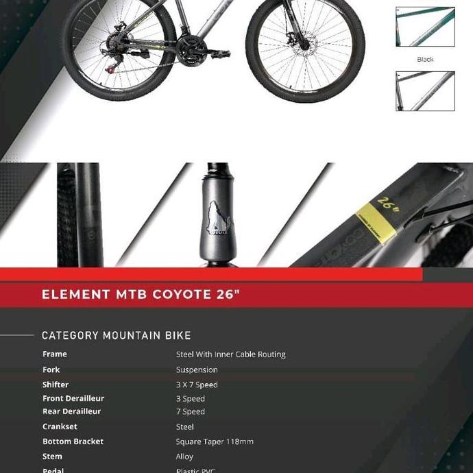 Terlaris Sepeda Gunung Mtb Element Coyote 26 & 27,5
