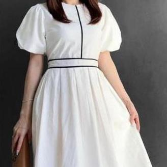 Ftx- Bolana Dress Cotton Poplin / Dress Merah Hijau Botol Putih Natal Imlek Cny 1332