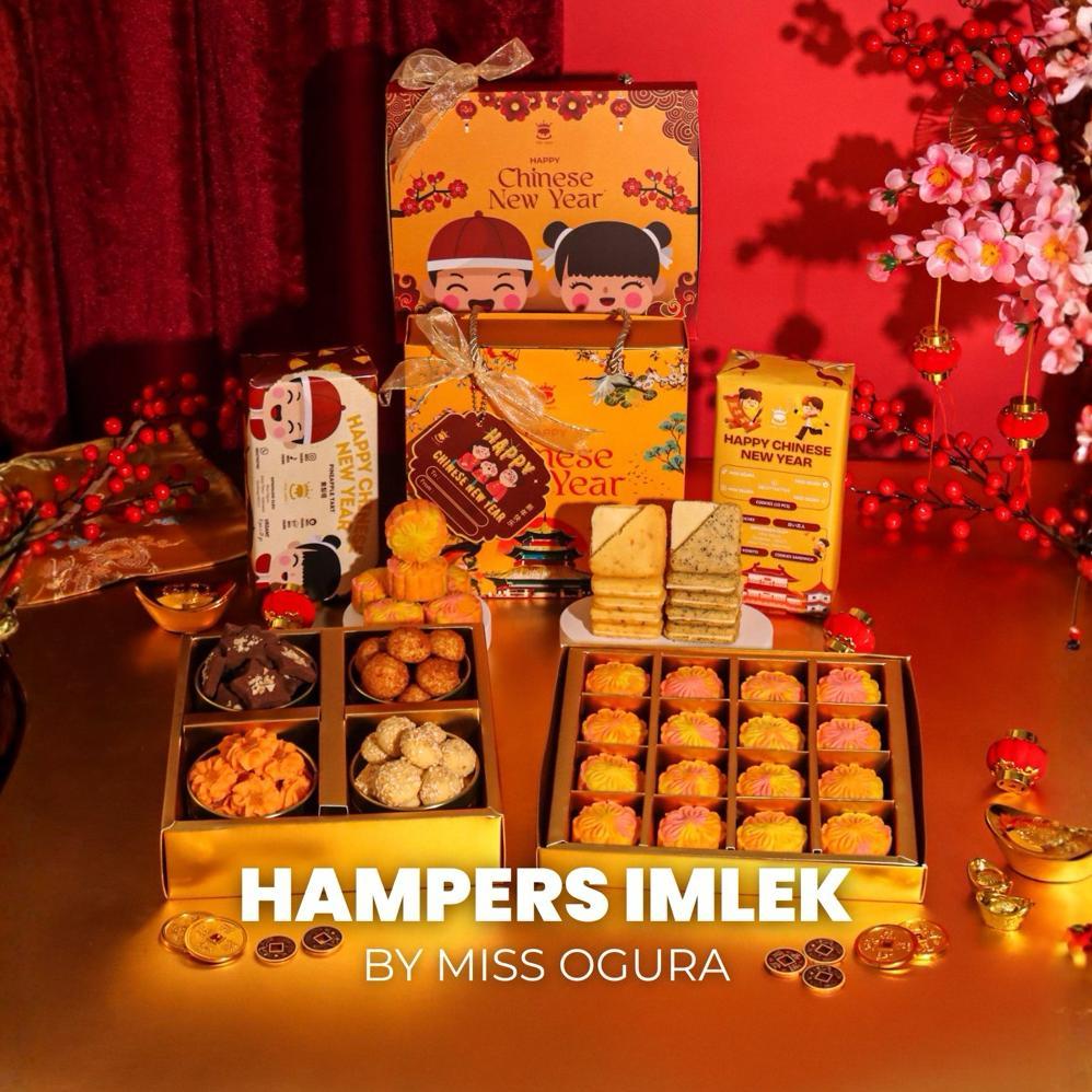 Hampers Imlek CNY by Miss Ogura Nastar / Pineapple Tart / Cookies / Kue Kering / Shiroi Koibito