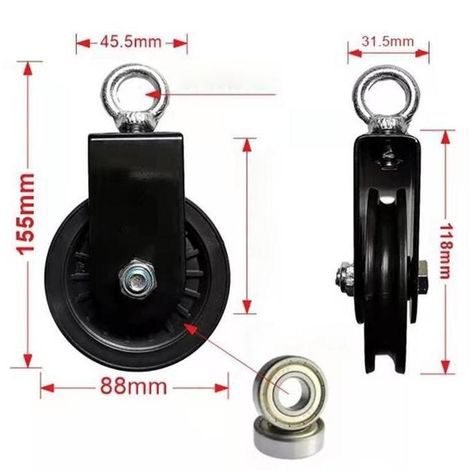 bavirohenam - katrol pulley cable gym / roda katrol kabel gym / roda katrol pull down