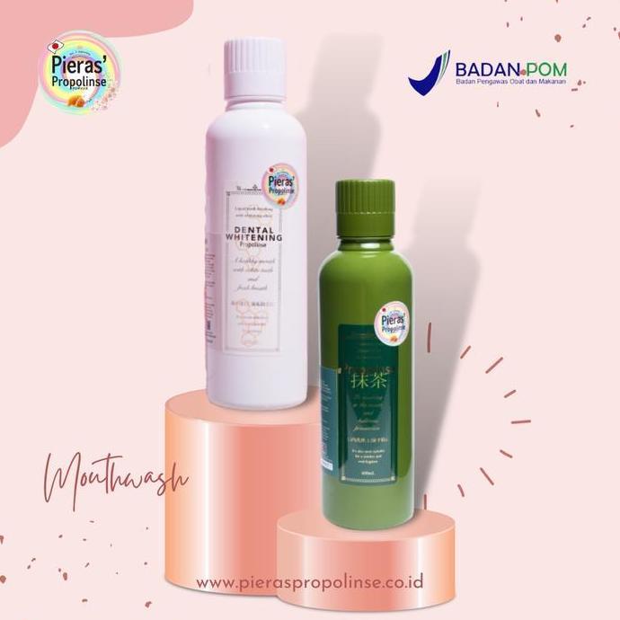 Willll- Pieras Propolinse Bundling Whitening Matcha 600Ml Moutwash Paket Obat Kumur Pemutih Gigi