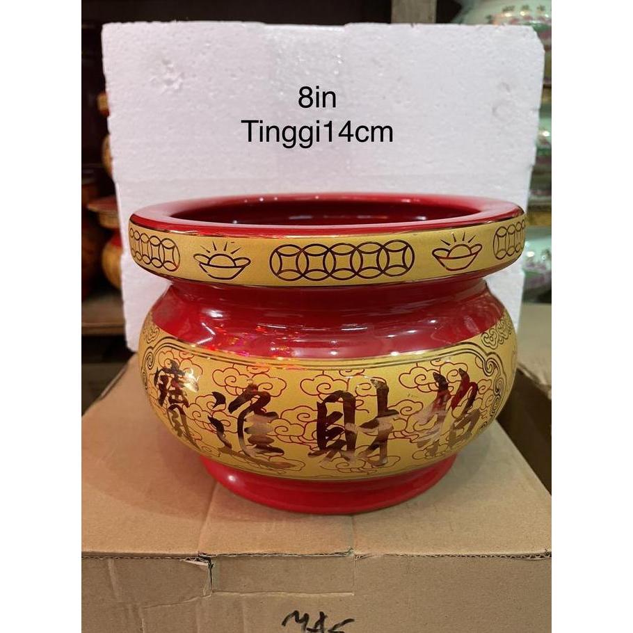 New | Hiolo Hiu Lo Keramik Merah 8In