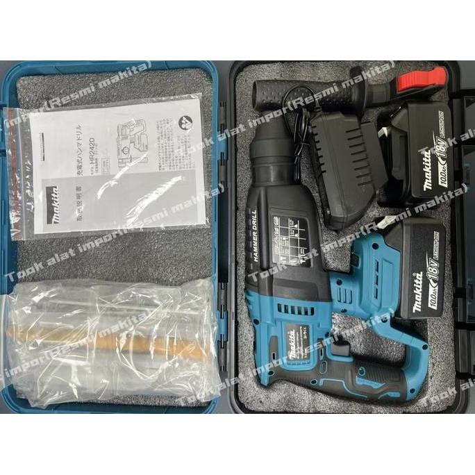 Terlaris Makita Hr242D 18V Bor Impact Nirkabel Dari Jepang, Alat Industri Berdaya Tinggi, Buku Petun