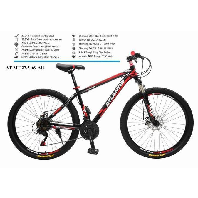 Terlaris Sepeda Mtb 27.5 Atlantis Discbrake