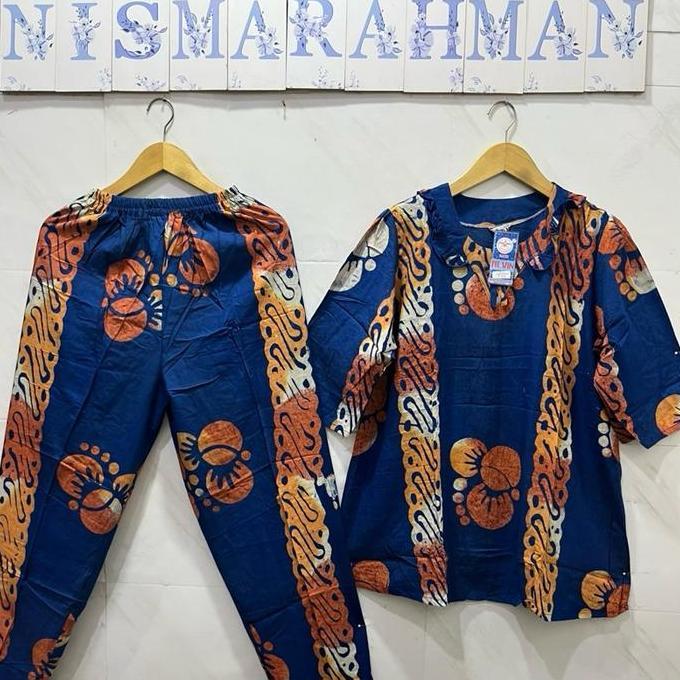 Ftx- Setelan Batik Alvin Dewasa Tangan 3/4 - Celana Panjang