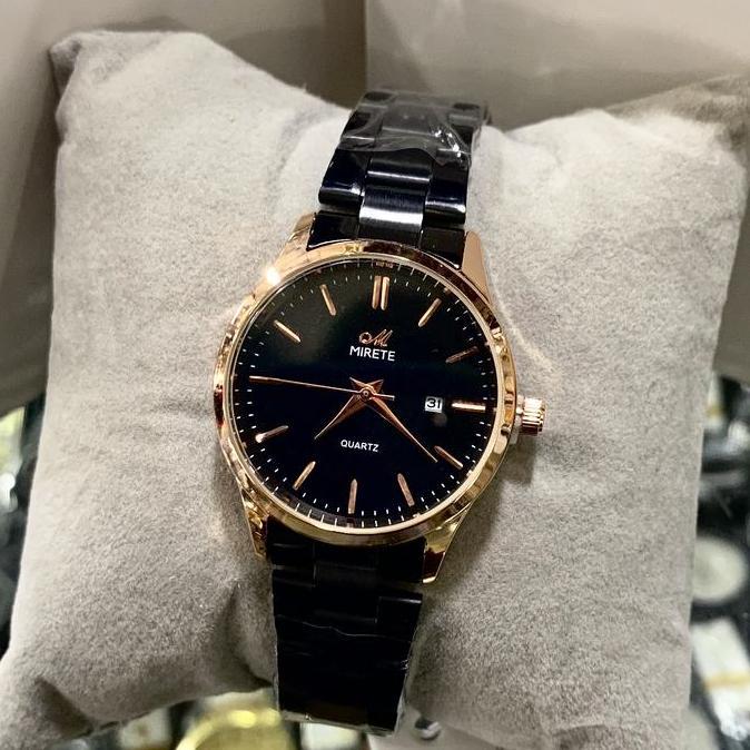 JAM TANGAN WANITA MIRETE ORIGINAL 100% WATER RESISTANT TANGGAL AKTIF STAINLESS STEEL ANALOG QUARTZ A