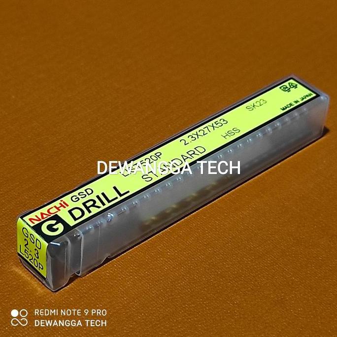 Nachi 2.3mm G drill mata bor besi 2 . 3 mm coating mata bor stainless