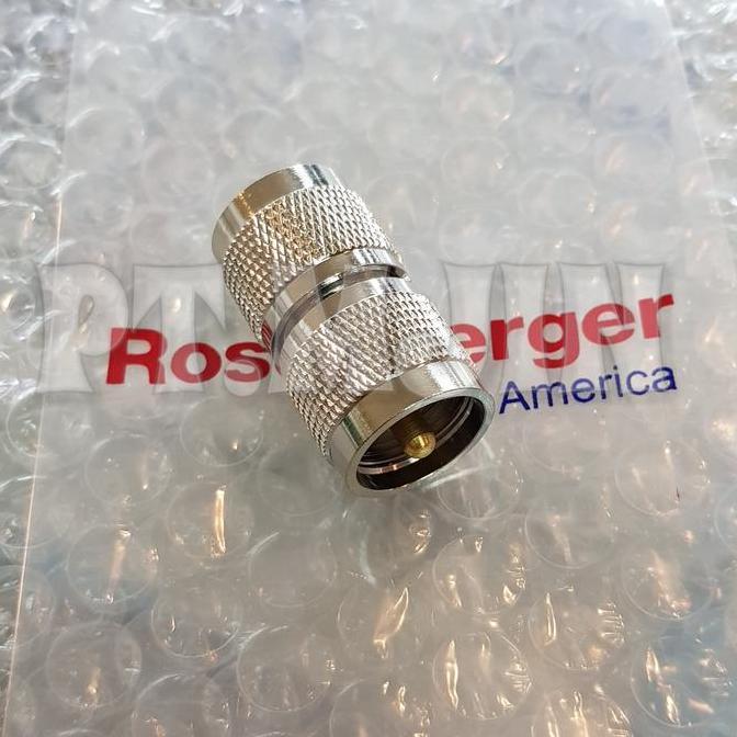 DB241 - Konektor Adapter UHF male ke UHF male Gold Pin Rosenberger