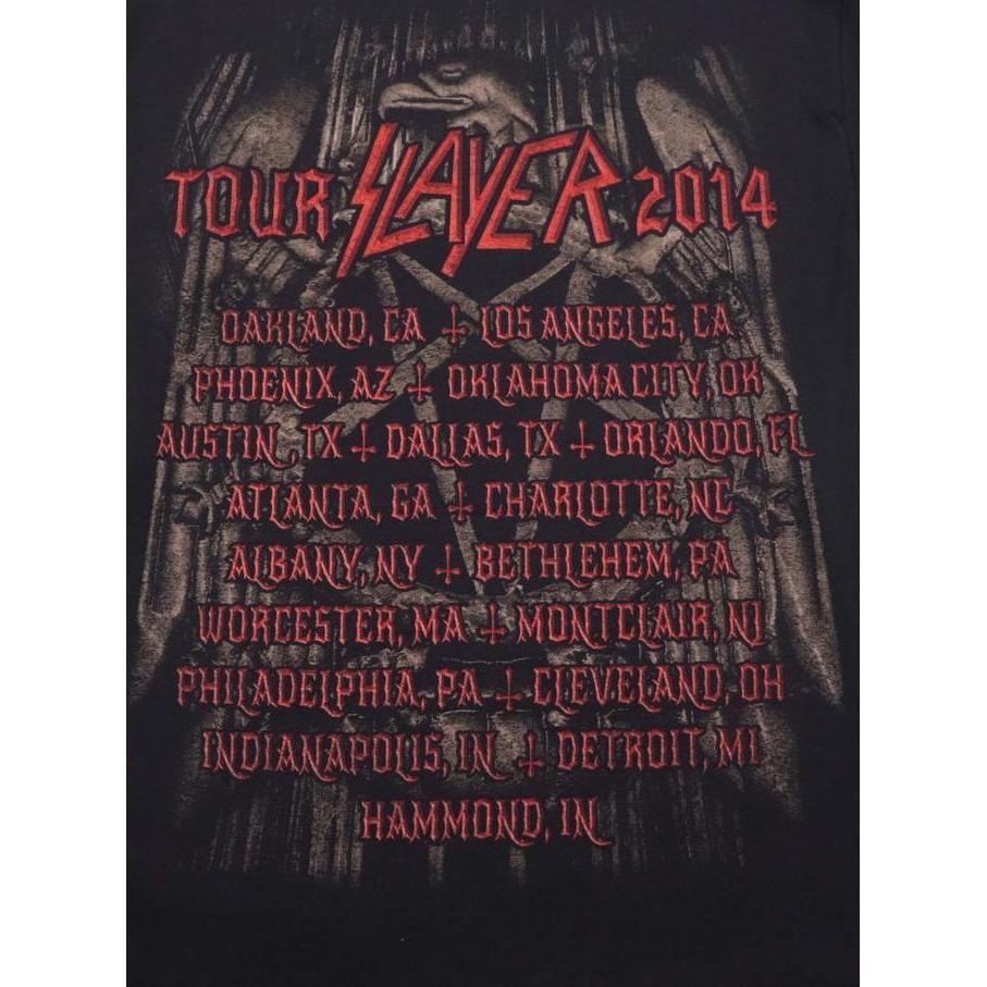 Kaos Baju Hitam Pria Laki Wanita Metal Musik SLAYER Original Tour 2014