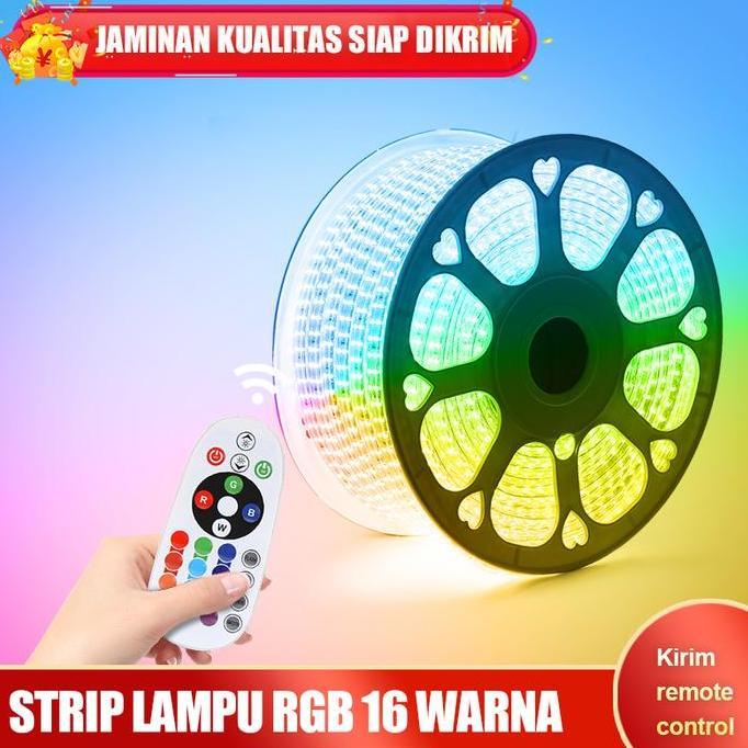 Strip Lampu Led Ruangan, Variabel 16 Warna Mengalahkan Lampu Fleksibel Rgb 10M20M30M Allshop