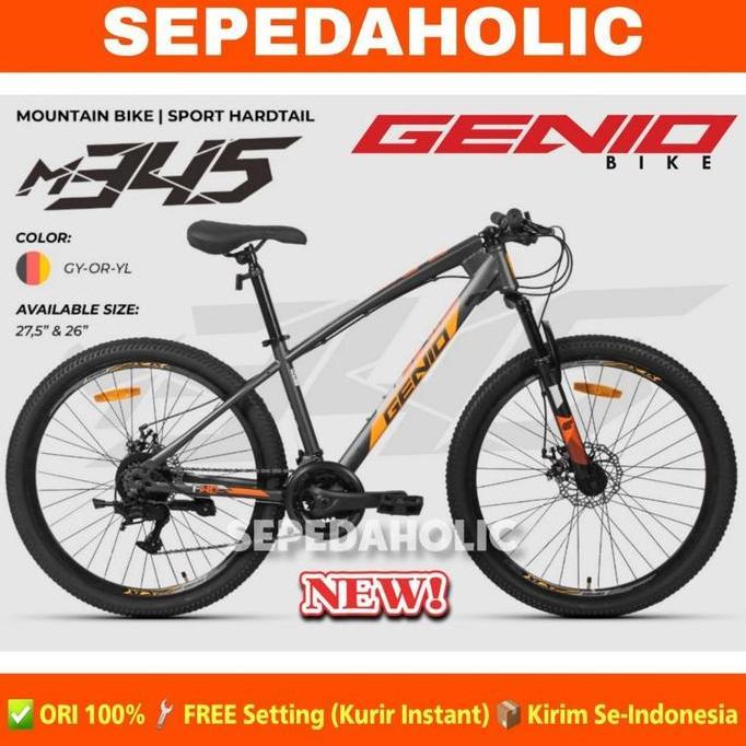 Terlaris Sepeda Gunung Mtb Genio M 345 M345 Ukuran 26 & 27.5 Inch By United