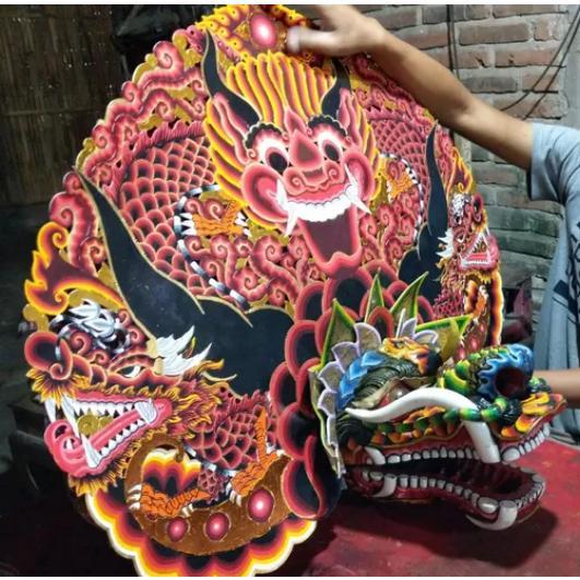 Cod Barongan Devil Spon Dihiasi Gondel Celana Barongan / Barongan Anak Caplokan Kain Panjang Anak An