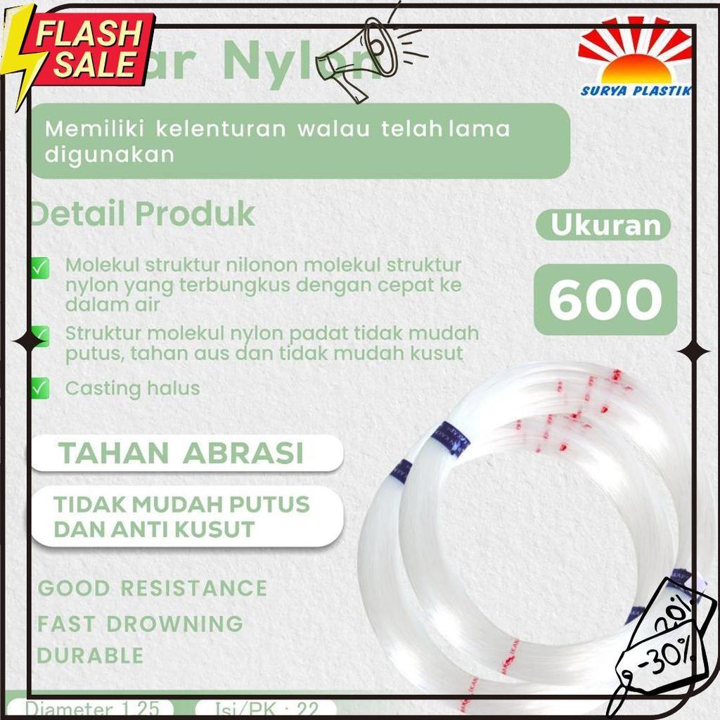 Senar Cap Ikan Kakap  Ukuran 600 (40)  Per Roll /Tali Senar Pancing / Senar Layangan Termurah