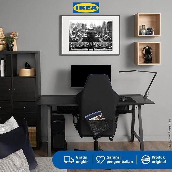 Terlaris Ikea Utespelare Meja Gaming / Kerja Minimalis Hitam 160X80 Cm