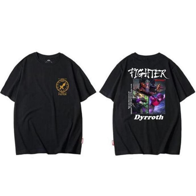 BL127 }} KAOS HERO MLBB DYRROTH FIGHTER PREMIUM QUALITY BAJU GAMING MOBILE LEGENDS ANAK DAN DEWASA U
