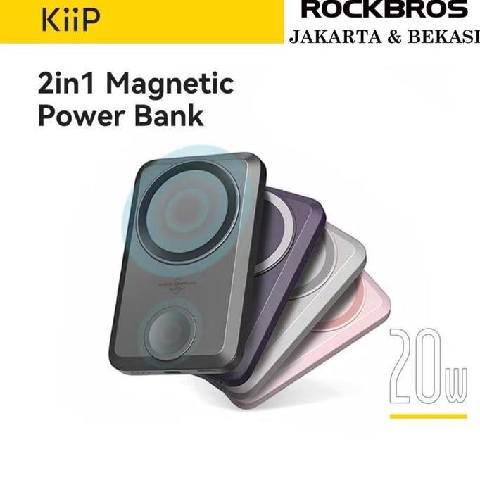 TERLARIS KiiP Wireless EW31 2in1 Power Bank Wireless Magnetic Powerbank Iwatch 10000 mAh Type C PD F