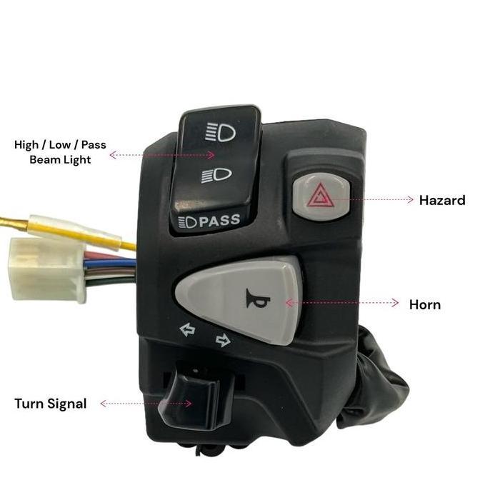 Saklar Holder Kiri On Off Lampu Dim Klakson Universal Motor Beat Mio M3 Adv Nmax Lexi R15 R25 Vario 